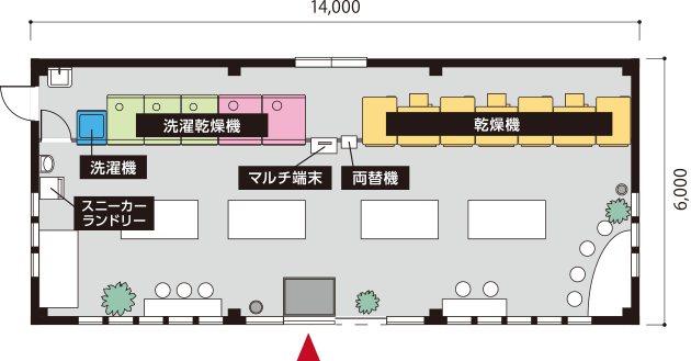 AQUA 25坪プラン 店内見取り図